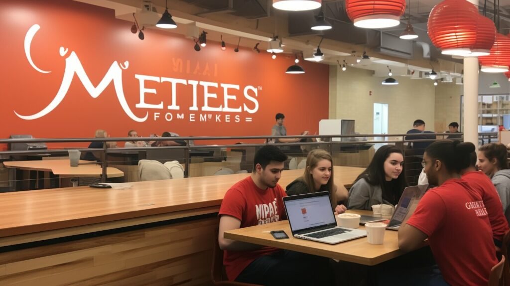 Online Food Ordering Image in Cafeteria